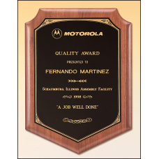 American Walnut Shield Plaque