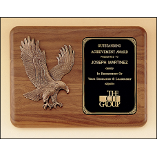 American Walnut Plaque with Eagle Casting