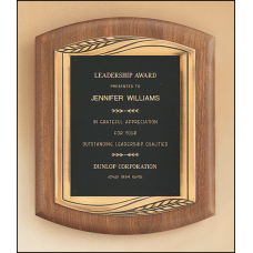 American Walnut Plaque with Antique Bronze Frame American Walnut Plaque with Antique Bronze Frame