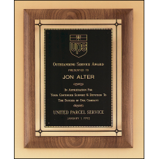 American Walnut Plaque with Antique Bronze Frame American Walnut Plaque with Antique Bronze Frame