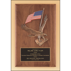 American Walnut Plaque with Eagle Casting