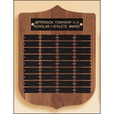 American Walnut Shield Perpetual Plaque