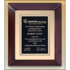 Cherry Finish Wood Frame Plaque