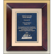 Cherry Finish Wood Frame Plaque