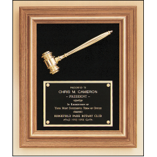 American Walnut Frame Gavel Plaque