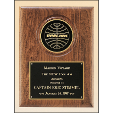 American Walnut Plaque with 4 Engravable Disk American Walnut Plaque with 4 Engravable Disk